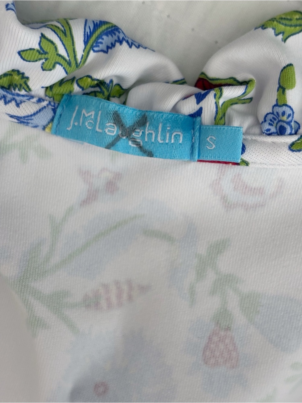 J. McLaughlin Floral Durham Ruffle Sleeveless Top Small Summer Preppy - Picture 4 of 6